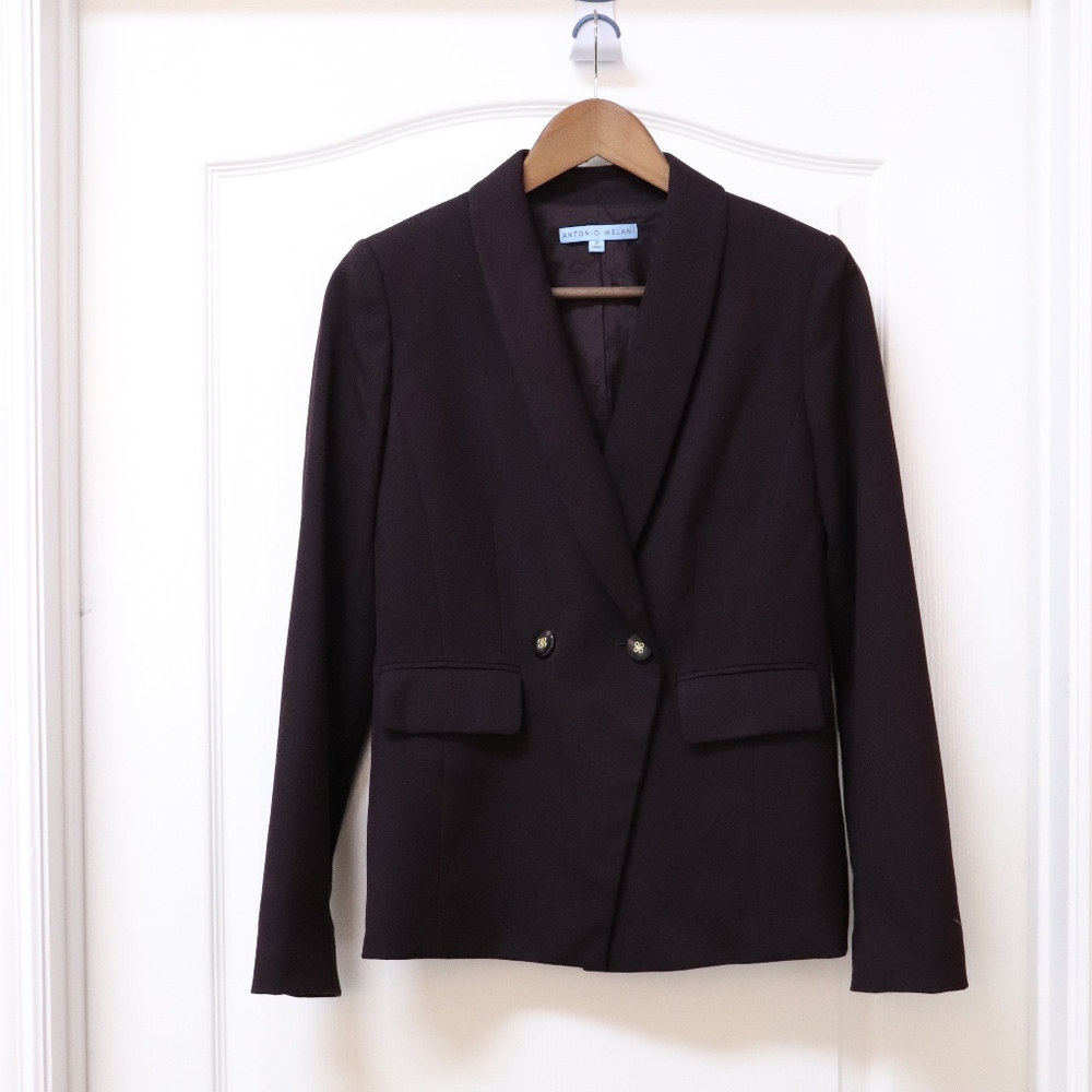 Antonio Melani size 2 Dark Burgundy Blazer with go